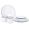 2019 sada nadobi bo camp tableware enamel 6pc white blue