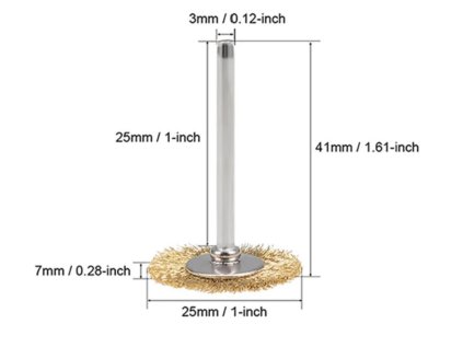 Miskový kartáč z měděného drátu pro mini brusky – 2.35 mm