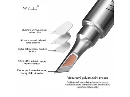 WYLIE Bezolovnaté pájecí hroty pro univerzální pájecí stanice typu K (nůž)