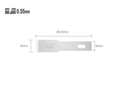 OLFA KB4‑F/5 Chisel Art Blades – sada 5 dlátových čepelí do profesionálního uměleckého nože