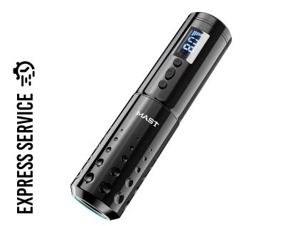 DRAGONHAWK Mast Lancer - kabellose Tattoo Maschine, 2x Batterie, 3.5mm, schwarz