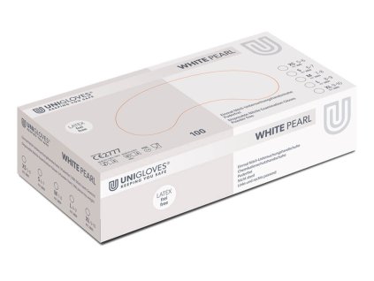 bílé nitrilové rukavice unigloves white pearl