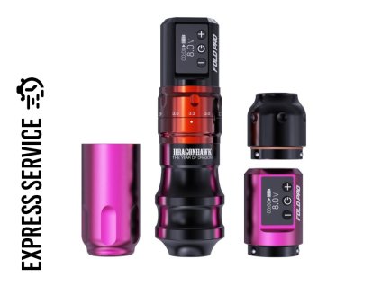 DRAGONHAWK Fold Pro Dragon Edition - kabellose Tattoo-Maschine, 2x Batterien