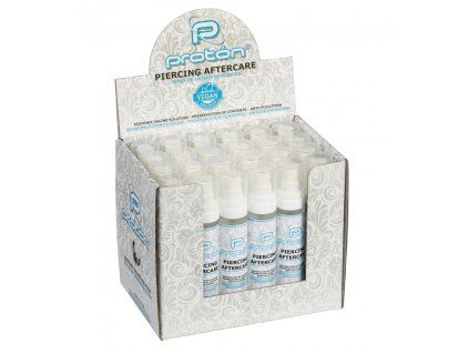 proton piercing aftercare isotonic saline solution airless system 50 ml 169 oz pack x 24 pcs