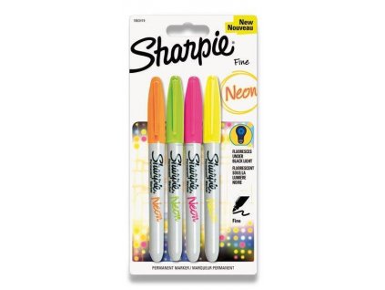 2458 permanentni popisovac sharpie neon sada 4 barev