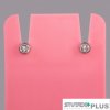 Mini náušnice pro piercing April Crystal Studex Plus 12 párů - stříbrná barva