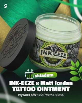 INK-EEZE x Matt Jordan Tattoo Ointment Taramea má hladkou, stabilní konzistenci pro plynulý skluz a jemnou přírodní vůni...