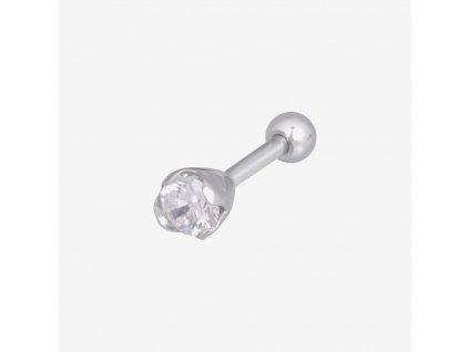 Wildcat Earbarbell Solitaire Crystal Steel Basicline