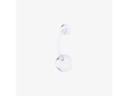 Piranha Silikon-Piercing – Bananen-transparent, 1,6 × 10 mm