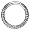 Ohrringe Wildcat Twisted Rope 1,2 x 8mm silber