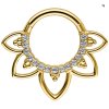 Wildcat Flower Lines Kristall Septum Clicker Hoop Piercing