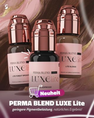 Feineres Pigment. Mehr Kontrolle. Natürliches Ergebnis. ✨ Die neuen Perma Blend LUXE Lite haben eine um 50 % geringere...