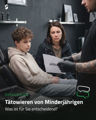 💬 Würdet ihr Minderjährige tätowieren, auch wenn die Eltern zustimmen? 🤔 ⠀ Ein fünfzehn- oder sechzehnjähriger Kunde kommt...