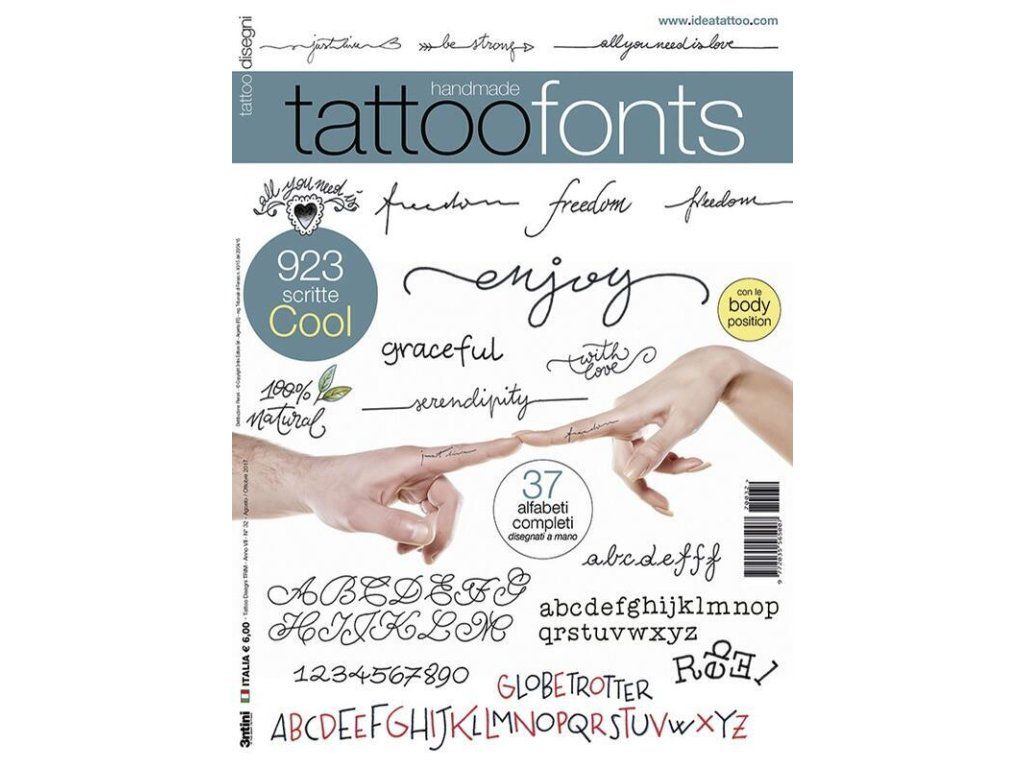 Tatoueerlettertypen, lettertype 64 pagina's