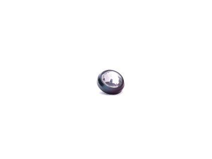 Microdermal van zwart staal met witte steen 4mm 2 stuks