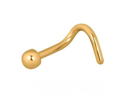 Titan Piercing voor Neus Wildcat SEMISPHERE goudkleurig