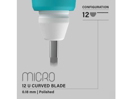 Wegwerp pen met mesje Vertix Micro 12U voor microblading - 0.18mm