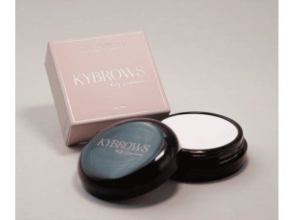 Witte Brow pasta + kwast met borsteltje KyBrows Charm