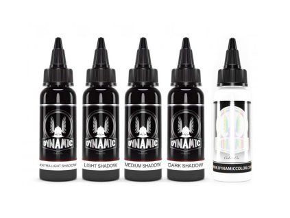 Greywash set verf van Dynamic 5x30ml