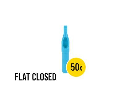 ► Wegwerp tip Piranha Flat Closed 7 - 50 stuks