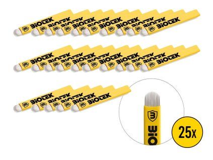 ► Biotek microblading naald 18U - 0.15mm - 25 stuks