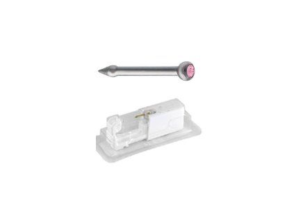 Titanium neuspiercing Medisept - roze kristal