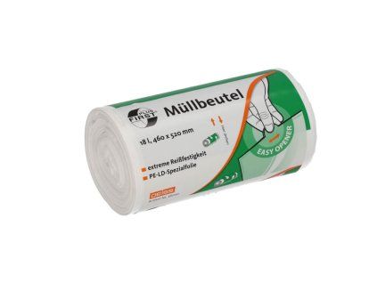 DEISS afvalzakken - wit, LDPE, 18 liter