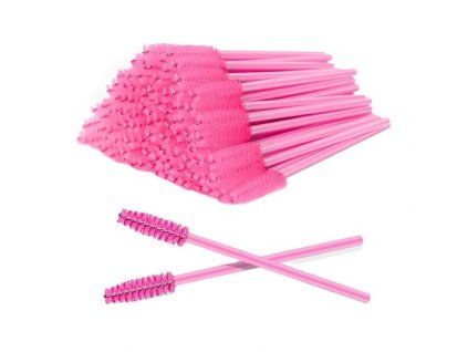 Wegwerp wimperborsteltjes - 50 stuks, roze