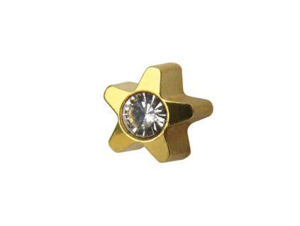 Oorbellen voor piercing set STUDEX Wit R501Y-4 - gouden kleur