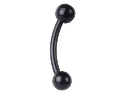 Zwart bioplastic gebogen staafje