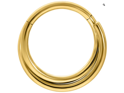 Wildcat Titanium Ring Crossed Clicker goud
