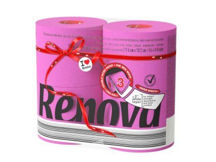 4298 4 toiletpapier donkerroze 4 rollen