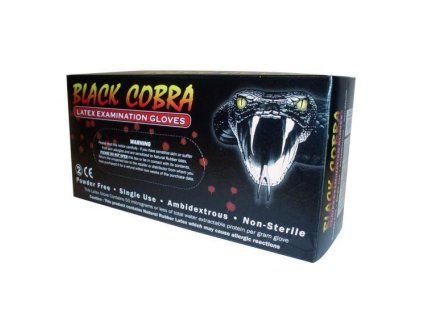 Zwarte latex handschoenen Black Cobra M