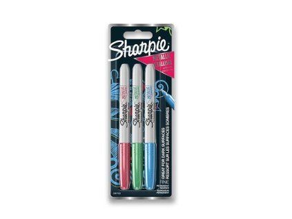 PERMANENTE MARKER SHARPIE METALLIC - BLISTER, 3 KLEUREN