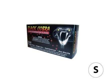 Zwarte latex handschoenen Black Cobra S