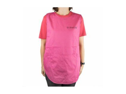 Cosmetisch schort katoen, roze, L