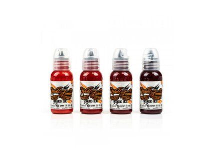 17168 wereldberoemde inkt dima nbk fire red set 4x30ml