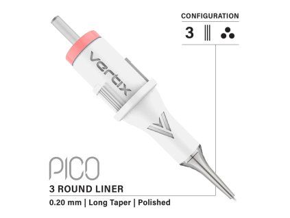 Vertix PICO 3 Round Liner Long Taper 0,20mm 20/3RLLT