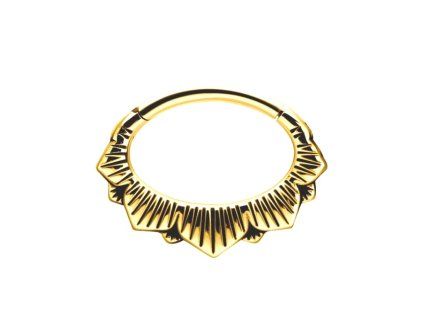 Piercing Wildcat Floral Hinged goud 1,2 x 6mm