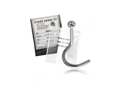 Titan neus piercing Stud 0,8x6,5x2,35mm