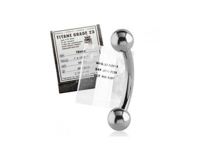 Titan Piercing Gebogen Barbell Steriel - 5 stuks