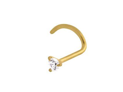 Neus piercing Wildcat Curved Zirconline goud