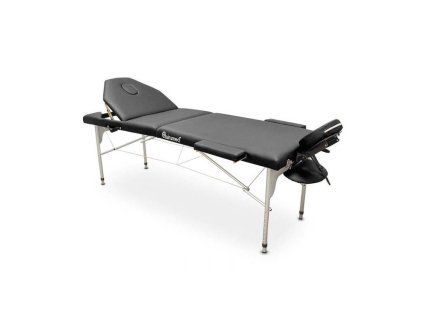 Draagbare aluminium ligstoel - zwart