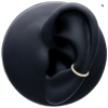 Ring piercing Wildcat 3-Sided Multicrystal Clicker Gold