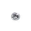 Oorbellen voor piercing R204W TI set STUDEX Universal April Crystal 12 paar - titanium