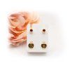 Oorbellen voor piercing set STUDEX bordeaux R201Y - goudkleurig