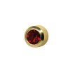 Oorbellen voor piercing set STUDEX bordeaux R201Y - goudkleurig
