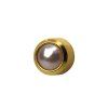 Oorbellen voor piercing set STUDEX 12 paar - wit M301Y - goudkleurig