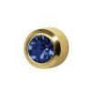 Oorbellen voor piercing set STUDEX blauw R209Y - goudkleurig