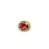 Oorbellen voor piercing set STUDEX 12 paar – July Ruby - rood Plus - goudkleurig
